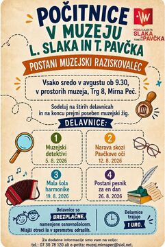 Poletne delavnice v Muzeju Lojzeta Slaka in Toneta Pavčka